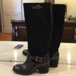 Black suede and leather Jessica Simpson boots